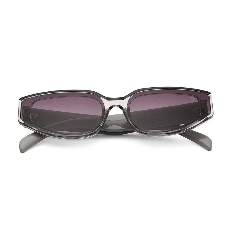 Hyra | Transparent Grey Medium Full Rim Cateye Sunglasses for Women [UV-protected]