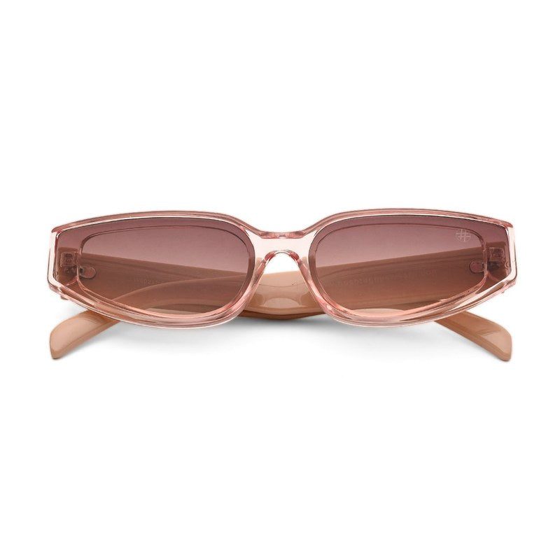Hyra Transparent Pink Medium Full Rim Cateye Sunglasses for Women — Hashtag Eyewears