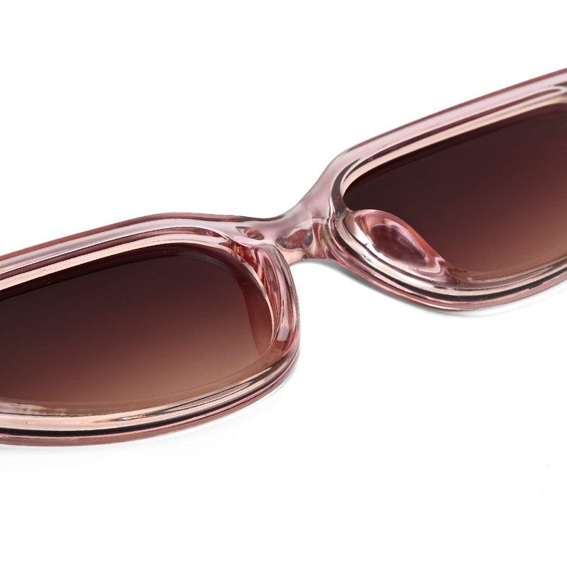 Hyra | Transparent Pink Medium Full Rim Cateye Sunglasses for Women [UV-protected]