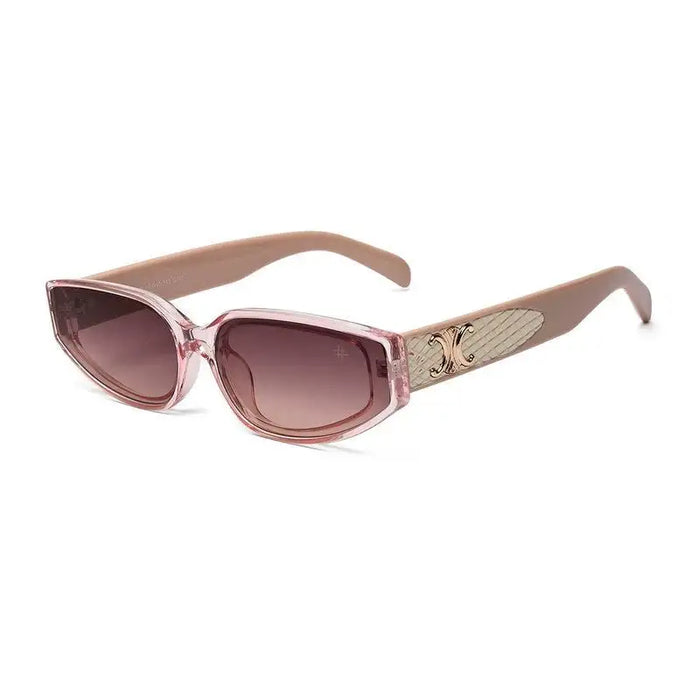 Hyra | Transparent Pink Medium Full Rim Cateye Sunglasses for Women [UV-protected]