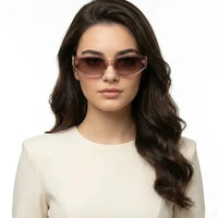 Hyra | Transparent Pink Medium Full Rim Cateye Sunglasses for Women [UV-protected]