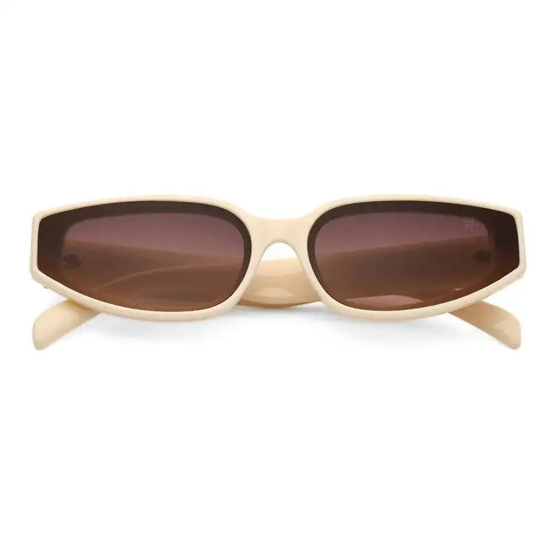Hyra | White Medium Full Rim Cateye Sunglasses for Women [UV-protected]