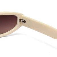 Hyra | White Medium Full Rim Cateye Sunglasses for Women [UV-protected]