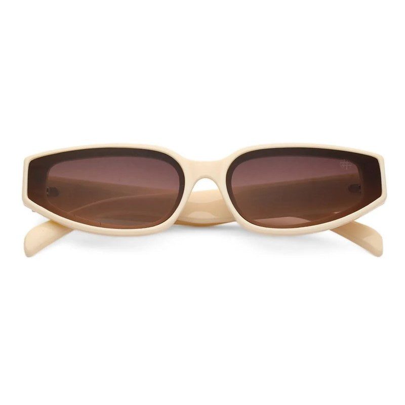 Hyra | White Medium Full Rim Cateye Sunglasses for Women [UV-protected]