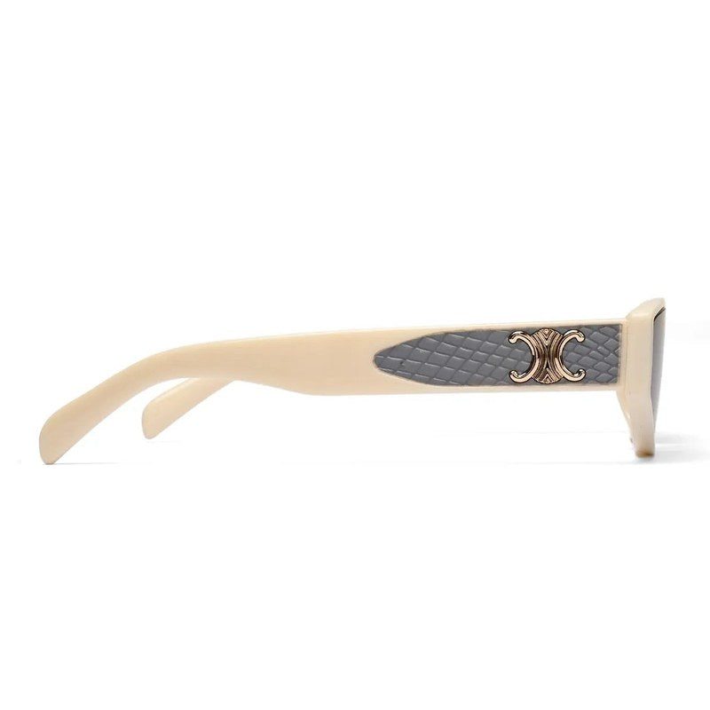 Hyra White Medium Full Rim Cateye Sunglasses for Women — Hashtag Eyewears