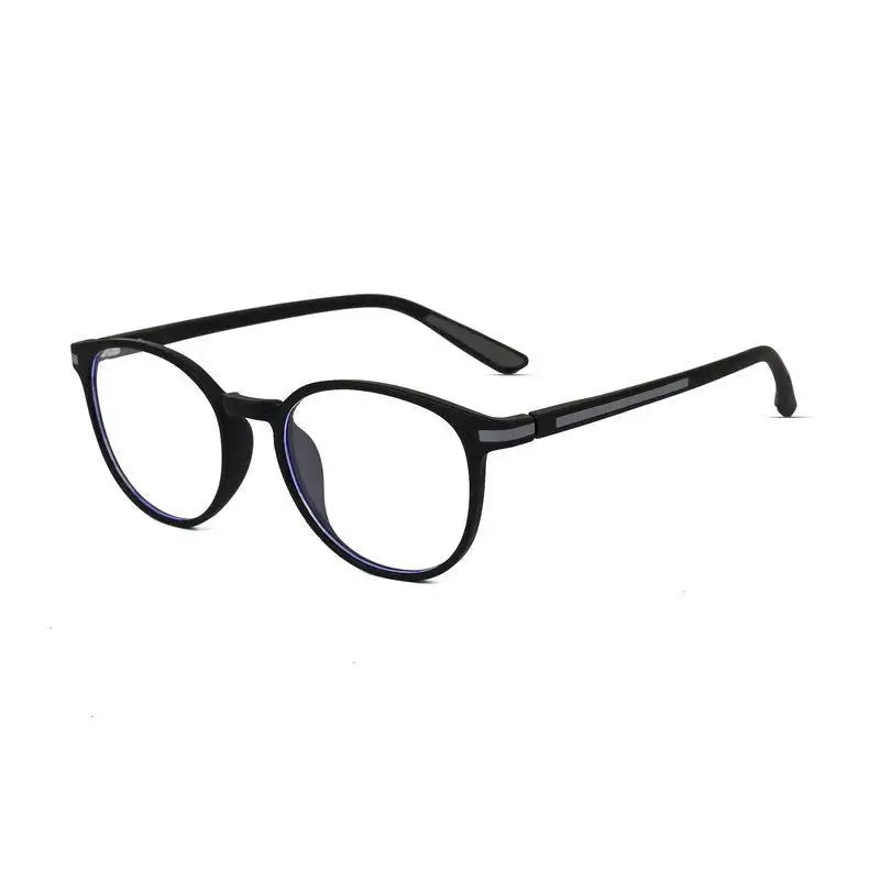 Idefend | Black Medium Full Rim OVAL Computer Glasses for Men & Women [Blue Block]