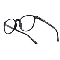 Idefend | Black Medium Full Rim OVAL Computer Glasses for Men & Women [Blue Block]