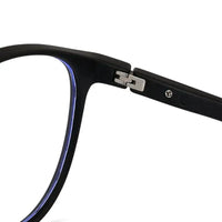 Idefend | Black Medium Full Rim OVAL Computer Glasses for Men & Women [Blue Block]