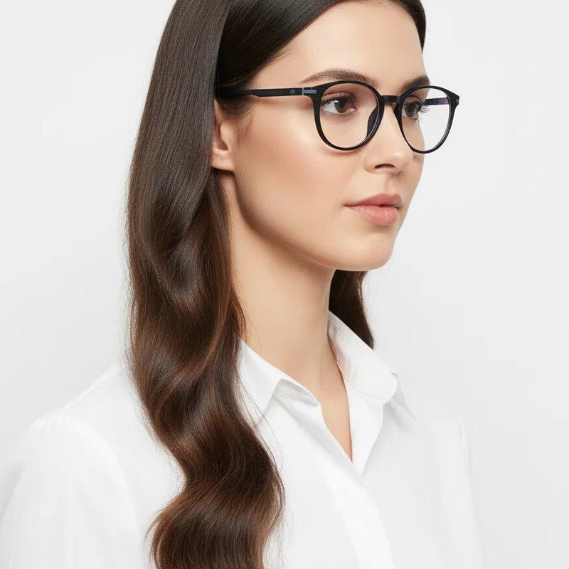 Idefend Black Medium Full Rim Round Computer Glasses for Men & Women — Hashtag Eyewears