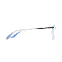 Idefend | Transparent Light Blue & Transparent White Medium Full Rim OVAL Computer Glasses for Men & Women [Blue Block]
