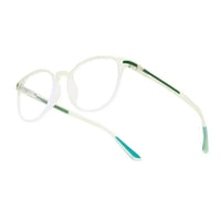 Idefend | Transparent Light Green Medium Full Rim OVAL Computer Glasses for Men & Women [Blue Block]