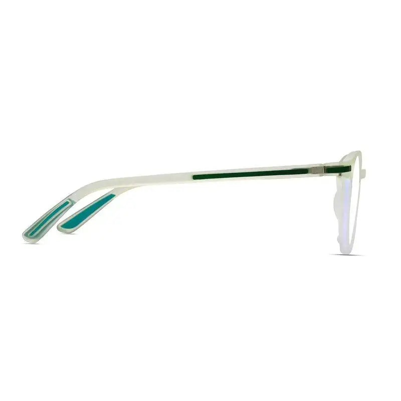 Idefend | Transparent Light Green Medium Full Rim OVAL Computer Glasses for Men & Women [Blue Block]
