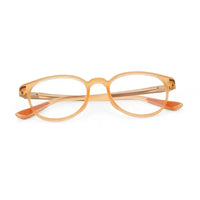 Idefend | Transparent Orange Medium Full Rim OVAL Computer Glasses for Men & Women [Blue Block]