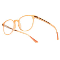 Idefend | Transparent Orange Medium Full Rim OVAL Computer Glasses for Men & Women [Blue Block]
