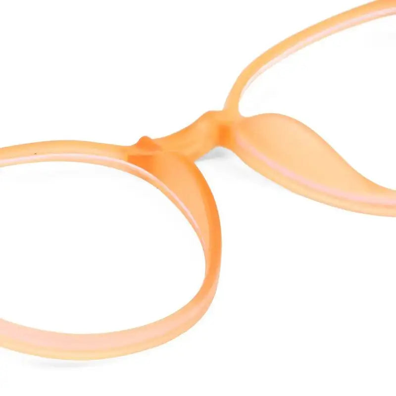 Idefend | Transparent Orange Medium Full Rim OVAL Computer Glasses for Men & Women [Blue Block]