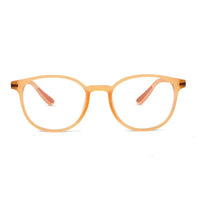 Idefend | Transparent Orange Medium Full Rim OVAL Computer Glasses for Men & Women [Blue Block]