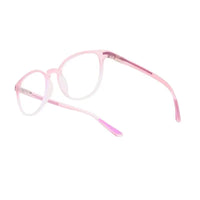 Idefend | Transparent Pink & Transparent White Medium Full Rim OVAL Computer Glasses for Men & Women [Blue Block]
