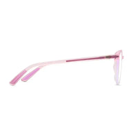 Idefend | Transparent Pink & Transparent White Medium Full Rim OVAL Computer Glasses for Men & Women [Blue Block]