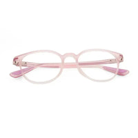 Idefend | Transparent Pink & Transparent White Medium Full Rim OVAL Computer Glasses for Men & Women [Blue Block]
