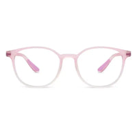 Idefend | Transparent Pink & Transparent White Medium Full Rim OVAL Computer Glasses for Men & Women [Blue Block]