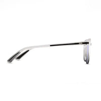 Idefend | Transparent White & Black Medium Full Rim OVAL Computer Glasses for Men & Women [Blue Block]