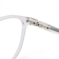 Idefend | Transparent White Medium Full Rim OVAL Computer Glasses for Men & Women [Blue Block]