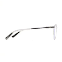 Idefend | Transparent White Medium Full Rim OVAL Computer Glasses for Men & Women [Blue Block]