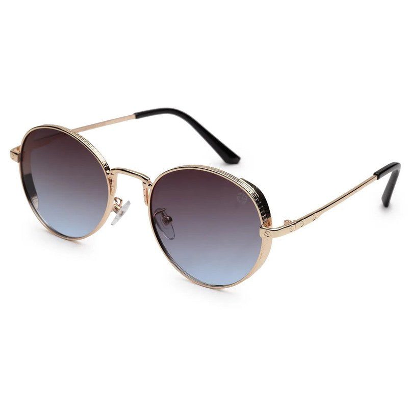 Ignisia Gradient Brown & Blue Medium Full Rim Oval Sunglasses for Men — Hashtag Eyewears