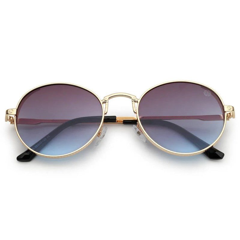 Ignisia | Gradient Brown & Blue Medium Full Rim Oval Sunglasses for Men [UV-protected]