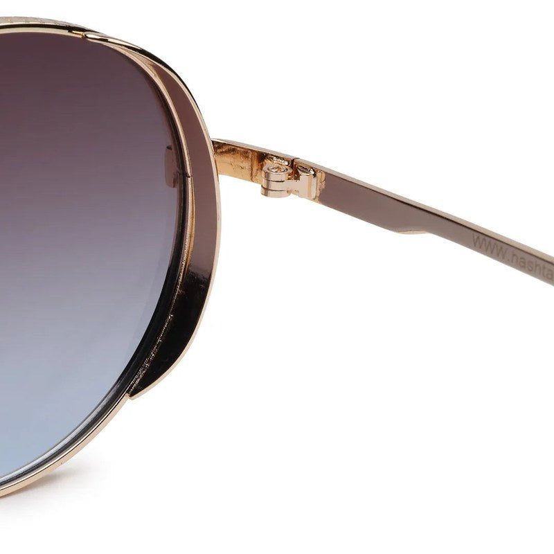 Ignisia | Gradient Brown & Blue Medium Full Rim Oval Sunglasses for Men [UV-protected]