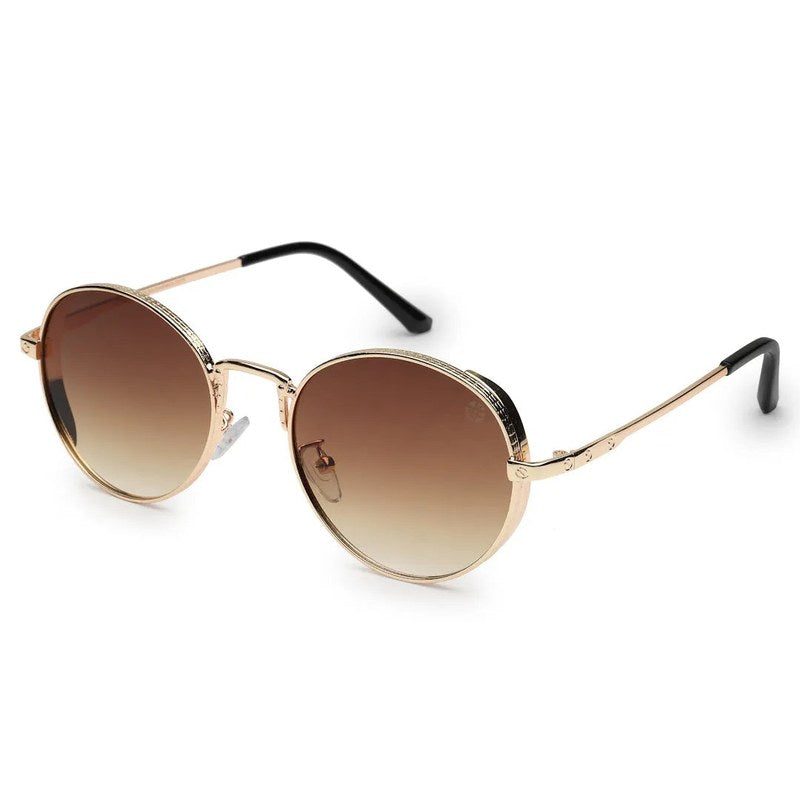 Ignisia Gradient Brown Medium Full Rim Oval Sunglasses for Men — Hashtag Eyewears