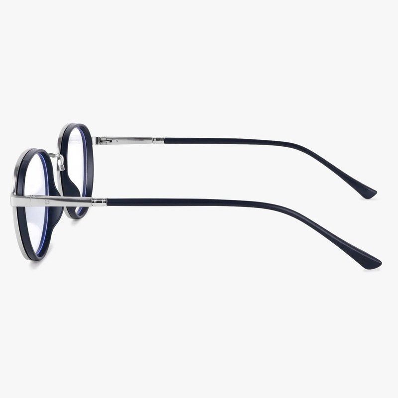 Ignisra Silver & Black Medium Full Rim Oval Clip-on for Men & Women — Hashtag Eyewears