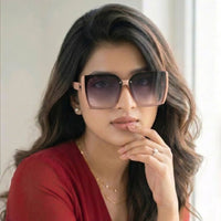 Rapture | Pink Large Full Rim Square Sunglasses for Women [UV-protected]