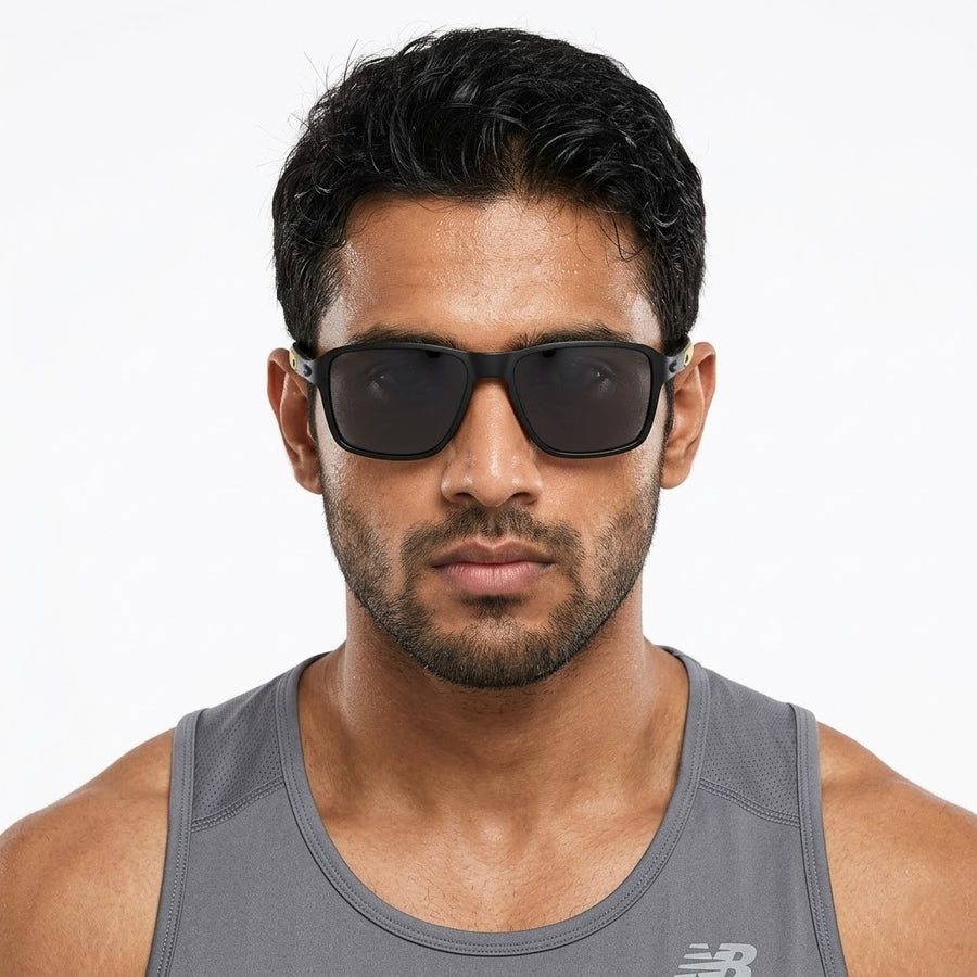 Rift | Yellow Large Full Rim RECTANGLE Sports for Men & Women [Polarized]