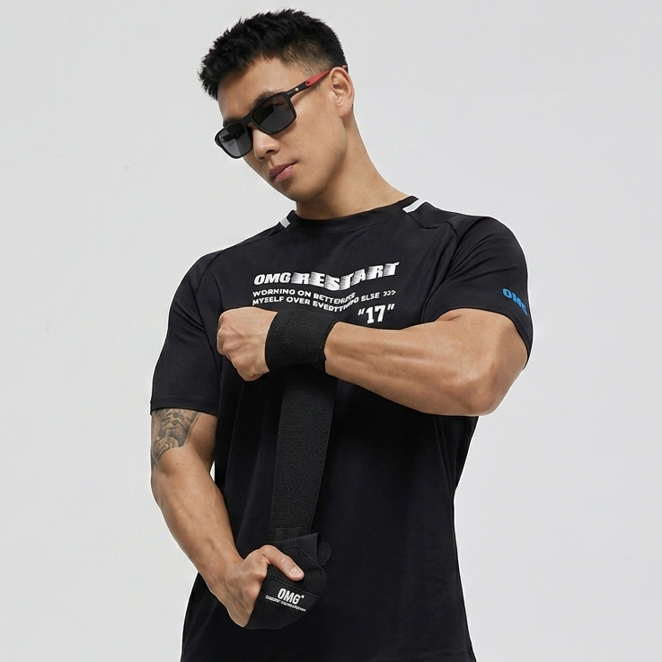 Rift | Black Large Full Rim Rectangle Sports Sunglasses for Men & Women [Polarized]