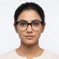 Celestia | Gradient Black Medium Full Rim Wayfarer Computer Glasses for Men & Women [Blue Block]
