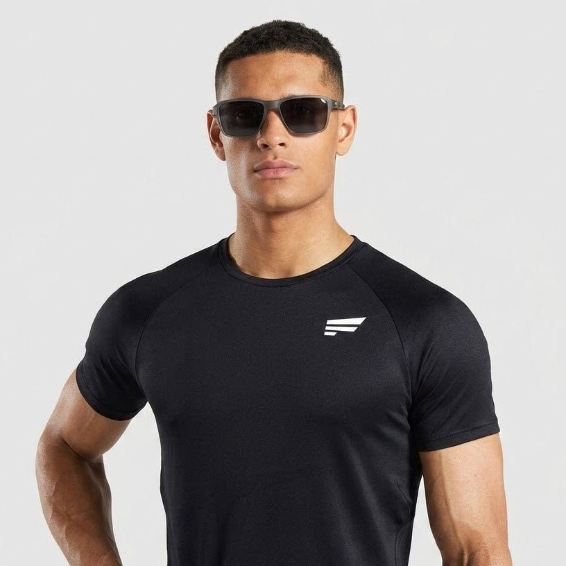 Rift | Grey/Black Large Full Rim Rectangle Sports Sunglasses for Men & Women [Polarized]
