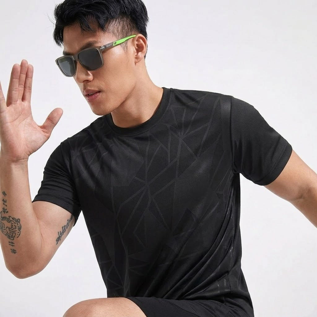 Rift | Grey Large Full Rim Rectangle Sports Sunglasses for Men & Women [Polarized]