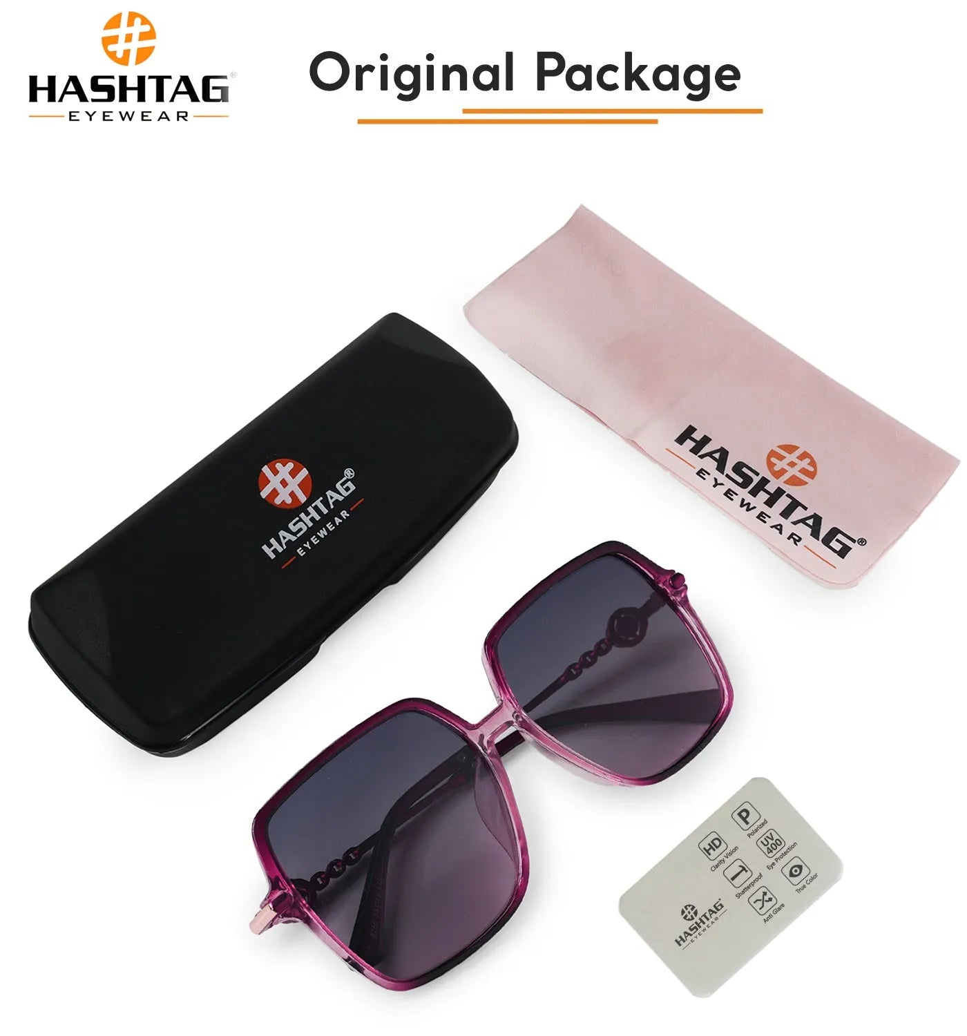 Noxara | Gradient Purple Large Full Rim Square Sunglasses for Women [Polarized]