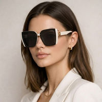 Rapture | Off -White Large Full Rim Square Sunglasses for Women [UV-protected]