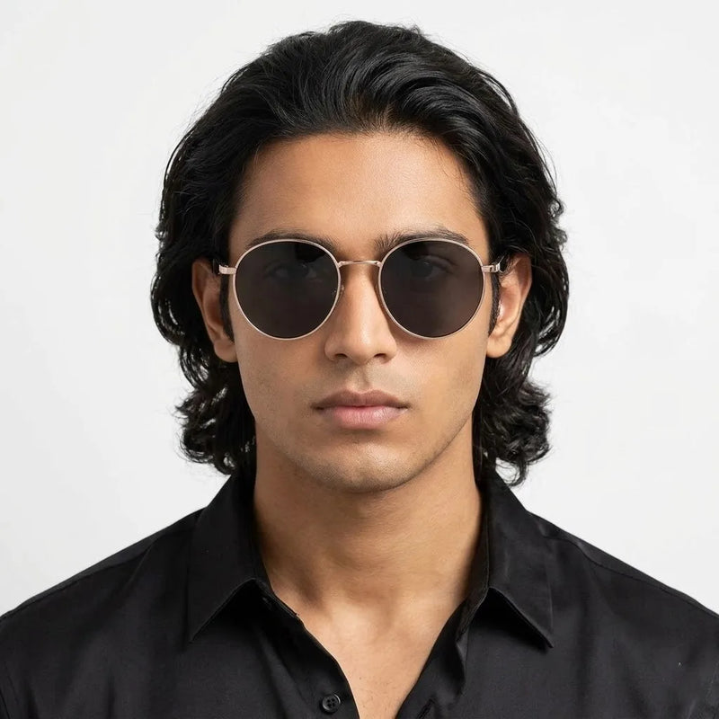 Platinum | Grey Medium Full Rim Oval Sunglasses for Men & Women [UV-protected]