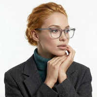 Celestia | Smoke Medium Full Rim Wayfarer Computer Glasses for Men & Women [Blue Block]