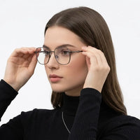 Frostis | Grey Small Full Rim Hexagonal Computer Glasses for Men & Women [Blue Block]