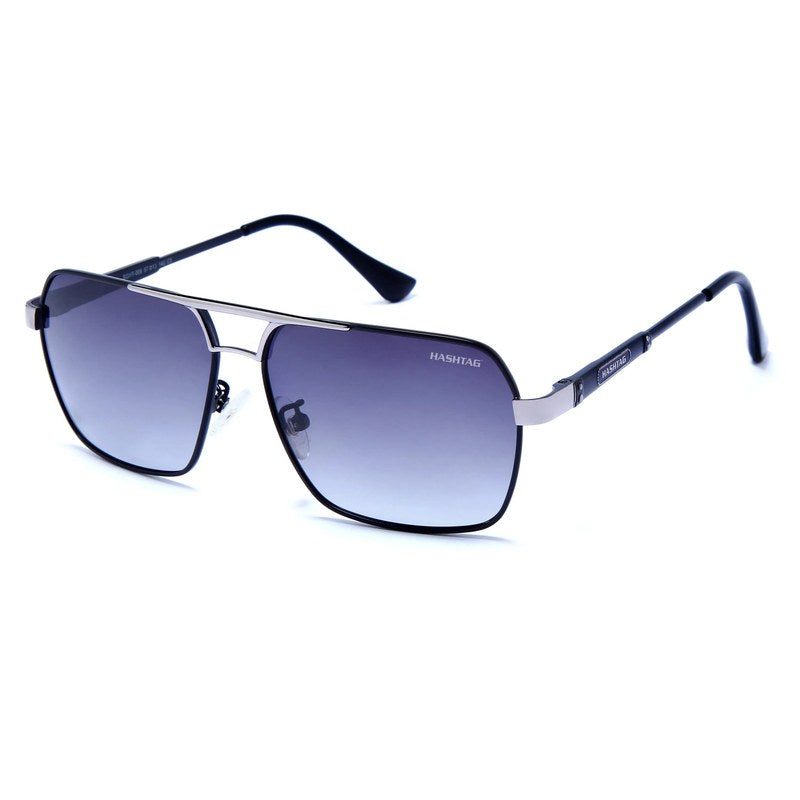 Inferna Gradient Blue Medium Full Rim RECTANGLE Sunglasses for Men & Women — Hashtag Eyewears