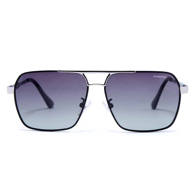 Inferna Gradient Purple Green Medium Full Rim RECTANGLE Sunglasses for Men & Women — Hashtag Eyewears