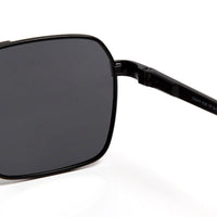 Inferna Silver & Black Large Full Rim Rectangle Sunglasses for Men & Women — Hashtag Eyewears