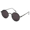Ionara | Black Medium Full Rim Round Sunglasses for Men & Women [UV-protected]