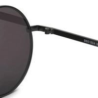 Ionara | Black Medium Full Rim Round Sunglasses for Men & Women [UV-protected]