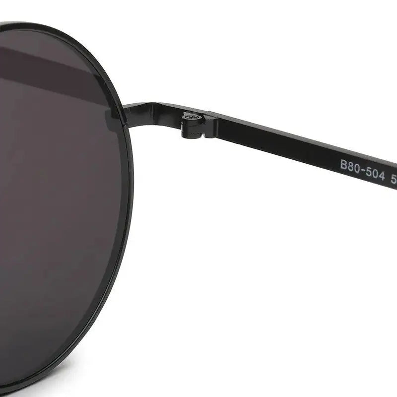 Ionara | Black Medium Full Rim Round Sunglasses for Men & Women [UV-protected]