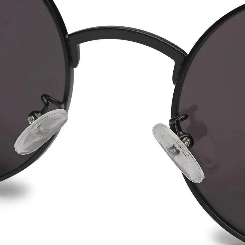 Ionara | Black Medium Full Rim Round Sunglasses for Men & Women [UV-protected]